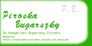 piroska bugarszky business card